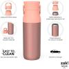 imageZak Designs Harmony Water Bottle for Travel or At Home 32oz Recycled Stainless Steel is LeakProof and Vacuum Insulated with Chug Opening and Carry Handle Coral Pink