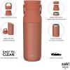 imageZak Designs Harmony Water Bottle for Travel or At Home 32oz Recycled Stainless Steel is LeakProof and Vacuum Insulated with Chug Opening and Carry Handle Sienna Red