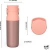 imageZak Designs Harmony Water Bottle for Travel or At Home 32oz Recycled Stainless Steel is LeakProof and Vacuum Insulated with Chug Opening and Carry Handle Coral Pink