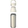 imageZak Designs Harmony Water Bottle for Travel or At Home 32oz Recycled Stainless Steel is LeakProof and Vacuum Insulated with Chug Opening and Carry Handle Ivory White