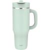 imageZak Designs Harmony 2in1 Coffee Tumbler for Travel or At Home 40oz Recycled Stainless Steel is LeakProof When Closed and Vacuum Insulated with Handle Icicle Mint Green