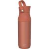 imageZak Designs Harmony Water Bottle for Travel or At Home 32oz Recycled Stainless Steel is LeakProof and Vacuum Insulated with Chug Opening and Carry Handle Sienna Red