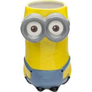 imageZak Designs Despicable Me and Minions The Rise of Gru Kevin Stuart Otto and Bob 3D Sculpted Ceramic Coffee Mugs for Hot Drinks 4Piece SetKevin the Minion