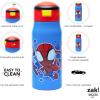 image:imageZak Designs Star Wars DoubleWall Vacuum Insulated 188 Stainless Steel Kids Mesa Water Bottle with FlipUp Straw Spout and Locking Spout Cover Durable Cup for Sports or Travel 135 ozThe ChildSpidey And His Amazing Friends
