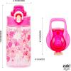 image:imageZak Designs Disney Mickey Mouse Sage Kids Water Bottle For School or Travel 16oz Durable Plastic Water Bottle With Straw Handle and LeakProof PopUp Spout Cover Clubhouse CrewFlower Power