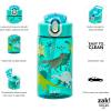 image:imageZak Designs Disney Mickey Mouse Sage Kids Water Bottle For School or Travel 16oz Durable Plastic Water Bottle With Straw Handle and LeakProof PopUp Spout Cover Clubhouse CrewDinosaur