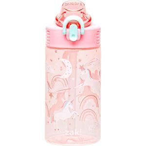 image:imageZak Designs Disney Mickey Mouse Sage Kids Water Bottle For School or Travel 16oz Durable Plastic Water Bottle With Straw Handle and LeakProof PopUp Spout Cover Clubhouse CrewFanciful Unicorn