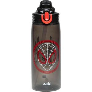 image:imageZak Designs Disney Mickey Mouse Sage Kids Water Bottle For School or Travel 16oz Durable Plastic Water Bottle With Straw Handle and LeakProof PopUp Spout Cover Clubhouse CrewSpiderMan Miles Morales