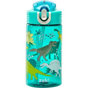 image:imageZak Designs Disney Mickey Mouse Sage Kids Water Bottle For School or Travel 16oz Durable Plastic Water Bottle With Straw Handle and LeakProof PopUp Spout Cover Clubhouse CrewDinosaur