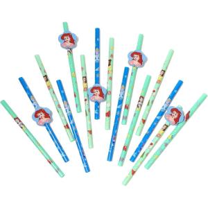 image:imageZak Designs Disney Princess 78 Reusable Plastic Straw Bundle for Kids Hydration Includes Fun Drink Sippers and Removable Character Medallion Decorations PRYOV920PRYOV920