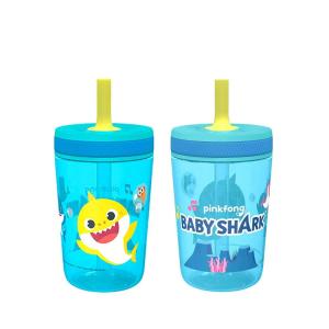 image:imageZak Designs Disney Pixar Toy Story Kelso Toddler Tumblers For Travel or At Home 15oz 2Pack Durable Plastic Sippy Cups With LeakProof Design is Perfect For Kids Woody Buzz amp FriendsBaby Shark