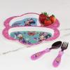image:imageZak Designs Disney Minnie Mouse Easy Grip Flatware Fork And Spoon Utensil Set  Perfect for Toddler Hands With Fun Characters Contoured Handles And Textured Grips Minnie Mouse 2piece set