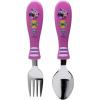 image:imageZak Designs Disney Minnie Mouse Easy Grip Flatware Fork And Spoon Utensil Set  Perfect for Toddler Hands With Fun Characters Contoured Handles And Textured Grips Minnie Mouse 2piece set