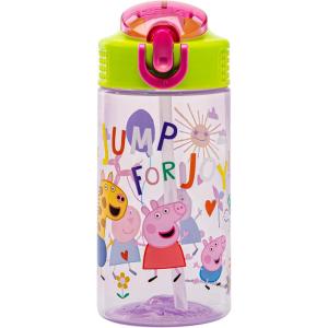 image:imageZak Designs Disney Pixar Toy Story Sage Kids Water Bottle For School or Travel 16oz Durable Plastic Water Bottle With Straw Handle and LeakProof PopUp Spout Cover Woody amp FriendsPeppa Pig
