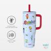 image:imageZak Designs KPop Demon Hunters Sutton Travel Tumbler for On the Go 30oz Stainless Steel with Vacuum Insulation Silicone Straw and Carry Handle for Cold Drinks HuntrixRainbow Brite