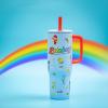 image:imageZak Designs KPop Demon Hunters Sutton Travel Tumbler for On the Go 30oz Stainless Steel with Vacuum Insulation Silicone Straw and Carry Handle for Cold Drinks HuntrixRainbow Brite