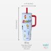 image:imageZak Designs KPop Demon Hunters Sutton Travel Tumbler for On the Go 30oz Stainless Steel with Vacuum Insulation Silicone Straw and Carry Handle for Cold Drinks HuntrixRainbow Brite