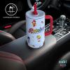 image:imageZak Designs KPop Demon Hunters Sutton Travel Tumbler for On the Go 30oz Stainless Steel with Vacuum Insulation Silicone Straw and Carry Handle for Cold Drinks HuntrixRainbow Brite