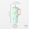 image:imageZak Designs KPop Demon Hunters Sutton Travel Tumbler for On the Go 30oz Stainless Steel with Vacuum Insulation Silicone Straw and Carry Handle for Cold Drinks HuntrixCare Bears