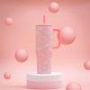 image:imageZak Designs KPop Demon Hunters Sutton Travel Tumbler for On the Go 30oz Stainless Steel with Vacuum Insulation Silicone Straw and Carry Handle for Cold Drinks HuntrixHello Kitty