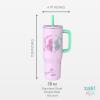 image:imageZak Designs KPop Demon Hunters Sutton Travel Tumbler for On the Go 30oz Stainless Steel with Vacuum Insulation Silicone Straw and Carry Handle for Cold Drinks HuntrixWicked