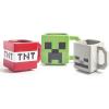 image:imageZak Designs Minecraft Mug Unique 3D Sculpted Ceramic Coffee Cup 3 Piece Set Collectible Keepsake Square Coffee Mugs 21oz Creeper amp Skeleton amp TNT
