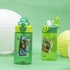 image:imageZak Designs Sesame Street Sage Kids Water Bottle For School or Travel 16oz Durable Plastic Water Bottle With Straw Handle and LeakProof PopUp Spout Cover 2Pack Set Elmo amp FriendsTMNT