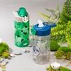 image:imageZak Designs Sesame Street Sage Kids Water Bottle For School or Travel 16oz Durable Plastic Water Bottle With Straw Handle and LeakProof PopUp Spout Cover 2Pack Set Elmo amp FriendsJurassic World Green and Blue