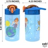 image:imageZak Designs Sesame Street Sage Kids Water Bottle For School or Travel 16oz Durable Plastic Water Bottle With Straw Handle and LeakProof PopUp Spout Cover 2Pack Set Elmo amp FriendsBlippi 2pk
