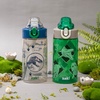 image:imageZak Designs Sesame Street Sage Kids Water Bottle For School or Travel 16oz Durable Plastic Water Bottle With Straw Handle and LeakProof PopUp Spout Cover 2Pack Set Elmo amp FriendsJurassic World Green and Blue