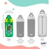 image:imageZak Designs Sesame Street Sage Kids Water Bottle For School or Travel 16oz Durable Plastic Water Bottle With Straw Handle and LeakProof PopUp Spout Cover 2Pack Set Elmo amp FriendsTMNT