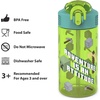 image:imageZak Designs Sesame Street Sage Kids Water Bottle For School or Travel 16oz Durable Plastic Water Bottle With Straw Handle and LeakProof PopUp Spout Cover 2Pack Set Elmo amp FriendsMinecraft Bottle 2pk