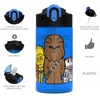 image:imageZak Designs Sesame Street Sage Kids Water Bottle For School or Travel 16oz Durable Plastic Water Bottle With Straw Handle and LeakProof PopUp Spout Cover 2Pack Set Elmo amp FriendsDarth Vader Bottle 2pk