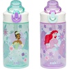 image:imageZak Designs Sesame Street Sage Kids Water Bottle For School or Travel 16oz Durable Plastic Water Bottle With Straw Handle and LeakProof PopUp Spout Cover 2Pack Set Elmo amp FriendsDisney Princess Ariel  Cinderella  Jasmine  Moana  Rapunzel  Tiana
