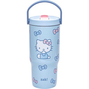 image:imageZak Designs Sanrio Siply Sutton Tumbler For School or Travel 20oz Durable Stainless Steel Water Bottle With Handle and LeakProof FlipUp Straw BPA Free Hello KittyHello Kitty