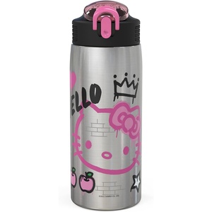image:imageZak Designs Star Wars The Mandalorian Sage Kids Water Bottle For School or Travel 19oz Stainless Steel Water Bottle With Straw Handle and LeakProof PopUp Spout Cover Grogu Din DjarinHello Kitty