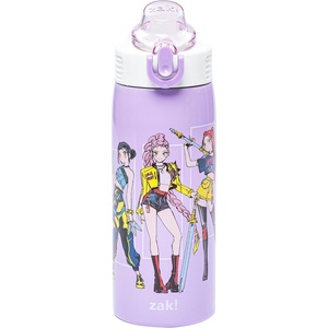 image:imageZak Designs Star Wars The Mandalorian Sage Kids Water Bottle For School or Travel 19oz Stainless Steel Water Bottle With Straw Handle and LeakProof PopUp Spout Cover Grogu Din DjarinKPop Demon Hunters Rumi  Mira  Zoey