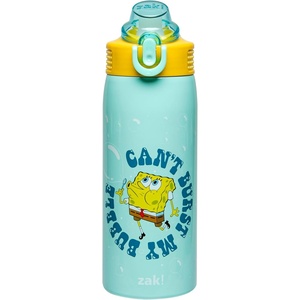 image:imageZak Designs Star Wars The Mandalorian Sage Kids Water Bottle For School or Travel 19oz Stainless Steel Water Bottle With Straw Handle and LeakProof PopUp Spout Cover Grogu Din DjarinSpongeBob and Patrick