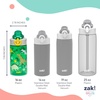 image:imageZak Designs Marvel Sage Kids Water Bottle For School or Travel 16oz Durable Plastic Water Bottle With Straw Handle and LeakProof PopUp Spout Cover SpiderManDino