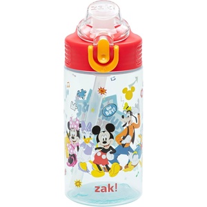 image:imageZak Designs Marvel Sage Kids Water Bottle For School or Travel 16oz Durable Plastic Water Bottle With Straw Handle and LeakProof PopUp Spout Cover SpiderManMickey Mouse