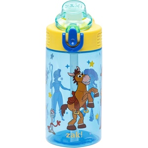 image:imageZak Designs Marvel Sage Kids Water Bottle For School or Travel 16oz Durable Plastic Water Bottle With Straw Handle and LeakProof PopUp Spout Cover SpiderManToy Story Woody  Friends