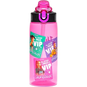 image:imageZak Designs Marvel Sage Kids Water Bottle For School or Travel 16oz Durable Plastic Water Bottle With Straw Handle and LeakProof PopUp Spout Cover SpiderManKPop Demon Hunters Huntrix Pink