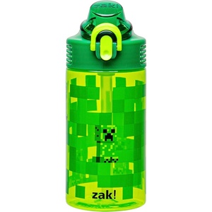 image:imageZak Designs Marvel Sage Kids Water Bottle For School or Travel 16oz Durable Plastic Water Bottle With Straw Handle and LeakProof PopUp Spout Cover SpiderManMinecraft Creeper