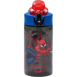 image:imageZak Designs Marvel Sage Kids Water Bottle For School or Travel 16oz Durable Plastic Water Bottle With Straw Handle and LeakProof PopUp Spout Cover SpiderManSpiderMan