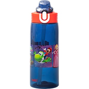 image:imageZak Designs Marvel Sage Kids Water Bottle For School or Travel 16oz Durable Plastic Water Bottle With Straw Handle and LeakProof PopUp Spout Cover SpiderManMario Movie 2